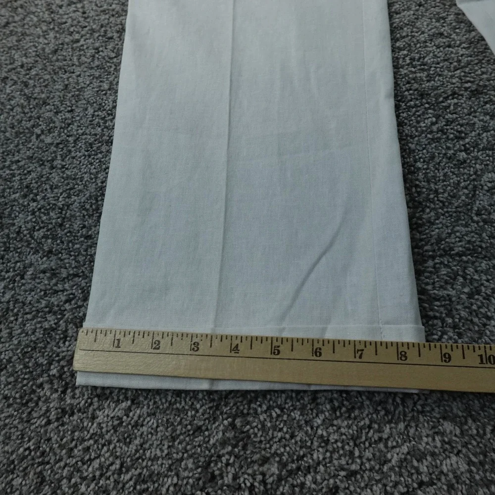 NEW Britches Pants Mens 34X30 White Linen Chino Dress Trouser Pleated Cuffed